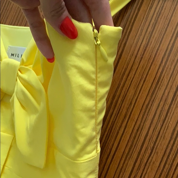 Milly Yellow Tie Front Summer Dress - Picture 6 of 7